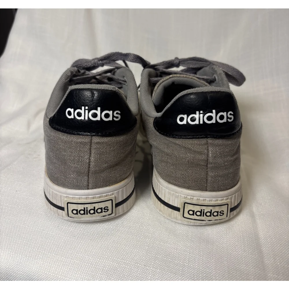 ADIDAS Daily 3.0 Mens Grey Canvas with Black Stripes sz 8.5
